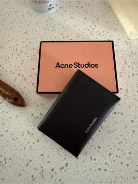 Acne Studios Brown Leather Card Holder